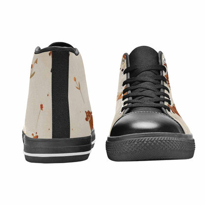 WOMEN'S Cow Animal Print High Top Canvas Neon Fantasy Custom Shoes