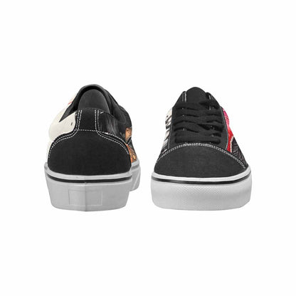 WOMEN'S Rainbow Drip Mushrooms Lace-Up Canvas Vivid Custom Sneakers