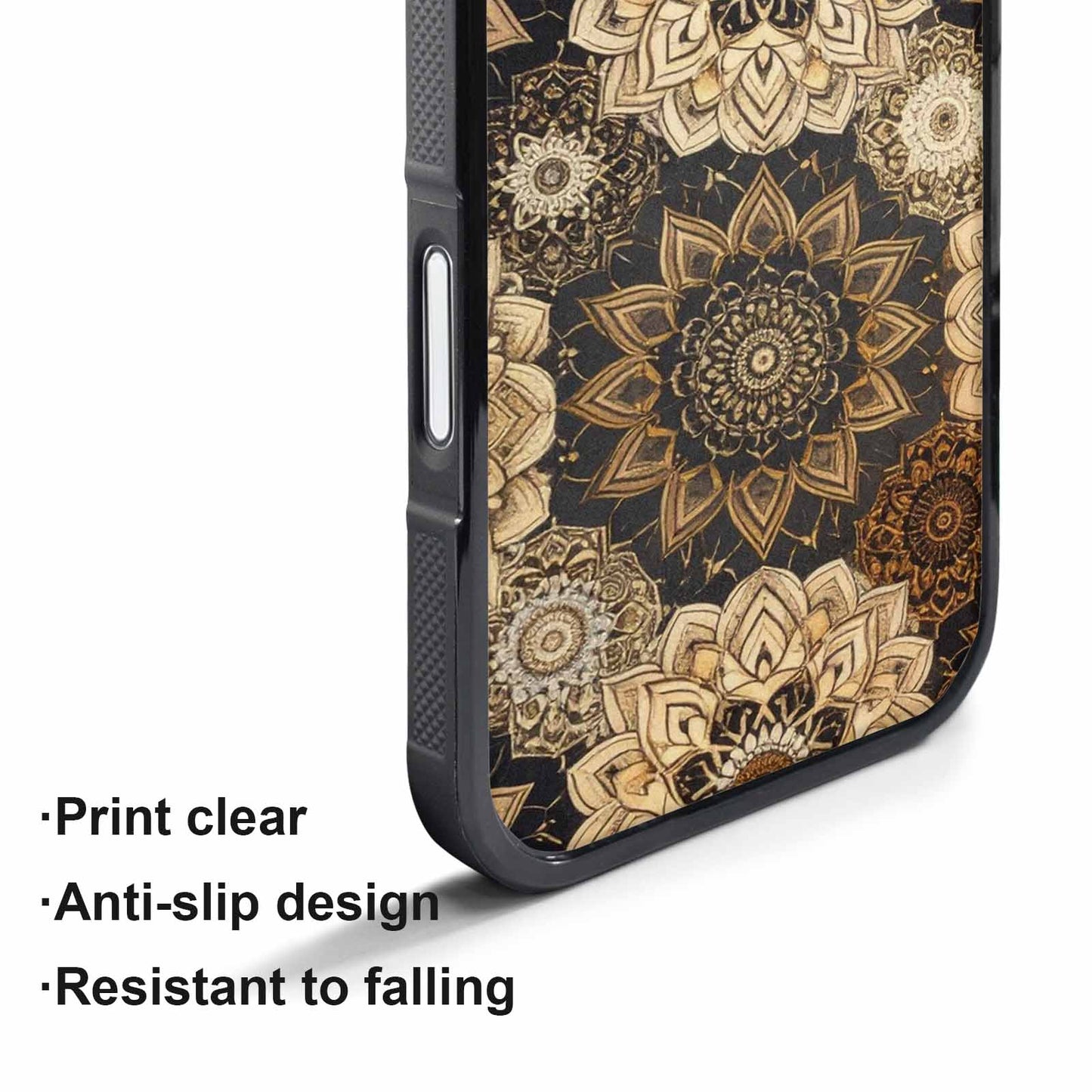 iPhone 17 Pro Max Case — Small Mandala Pattern, Randomly Floral, Custom Printed Phone Case