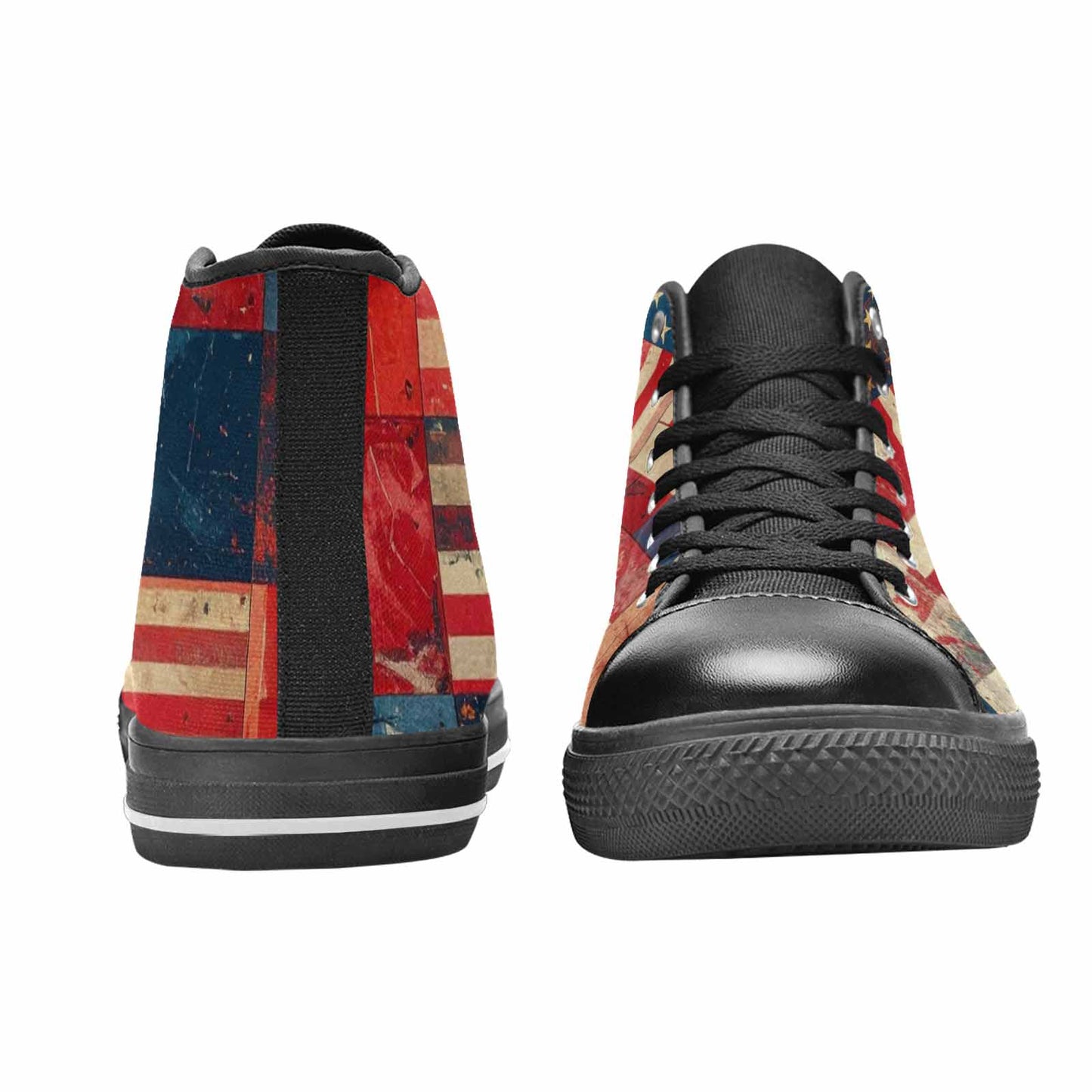MEN'S American Flag Stars High Top Canvas Aesthetic Custom Shoes
