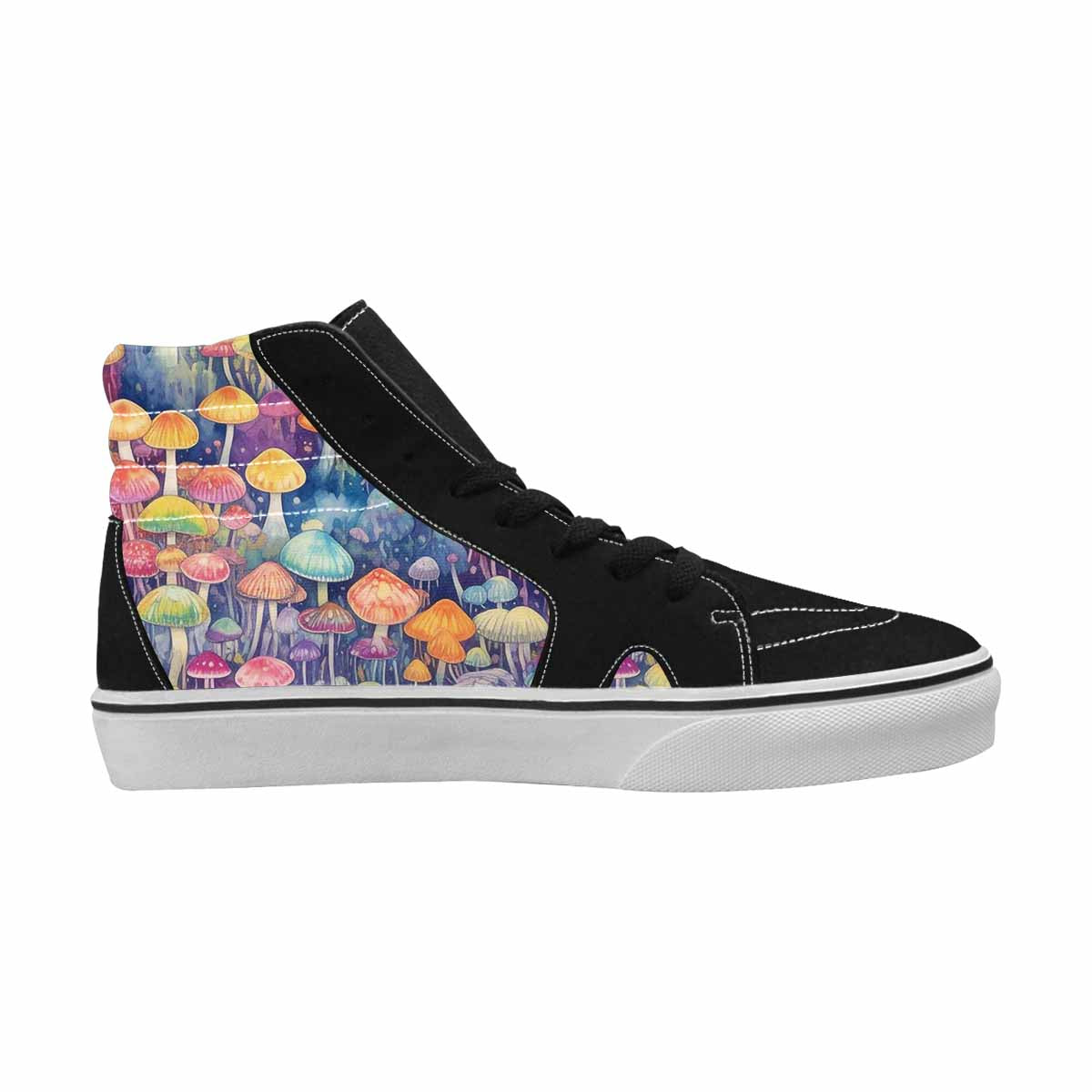 MEN'S Mushrooms  Tie Dye High Top Canvas Melting Art Custom Sneakers