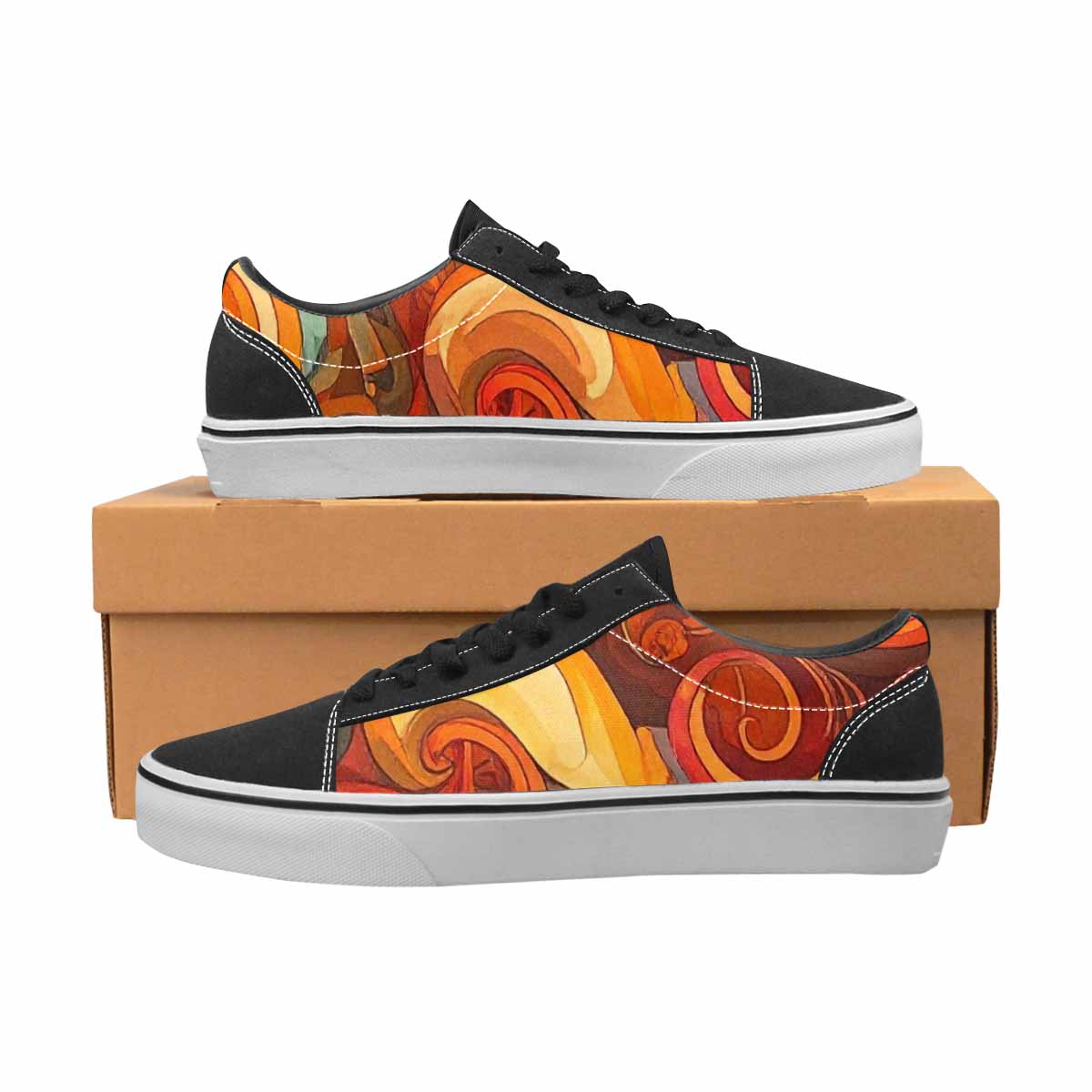 WOMEN'S Groovy 70S Peace Canvas Lace-Up Surreal Shoes