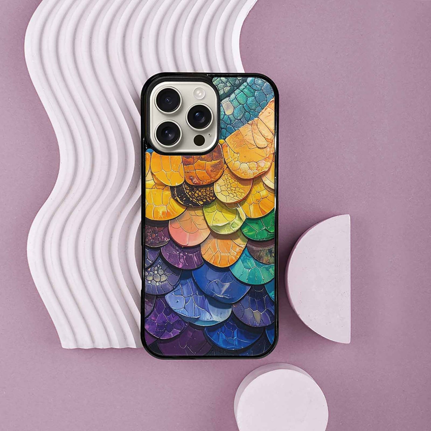 iPhone 16 Pro Max Case — Reptile Scale Full Color Vibrant Reptile, Custom Art Phone Cover