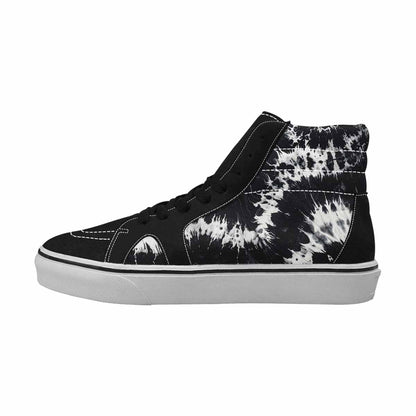 MEN'S Black White Animal Print High Top Canvas Dreamcore Shoes