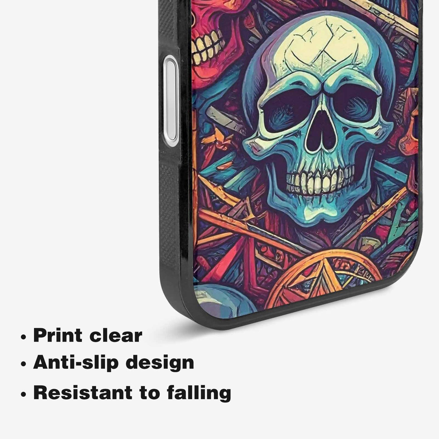 iPhone 16 Case — Sacred Geometry Lots Of Skulls Seamless, Custom Designed Case Cover