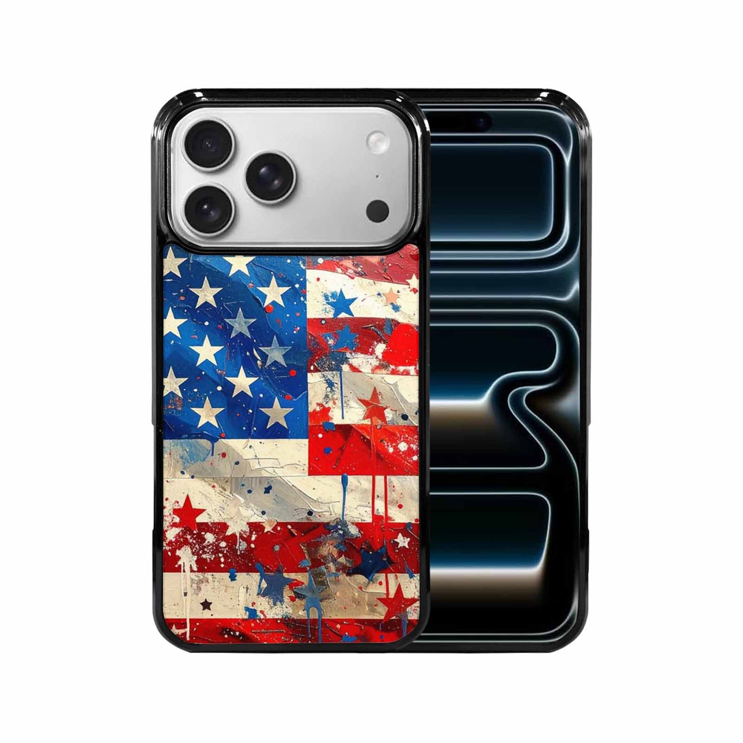 iPhone 17 Pro Max Case — Patriotic Stars And Stripes Galaxy Space, Custom Phone Case