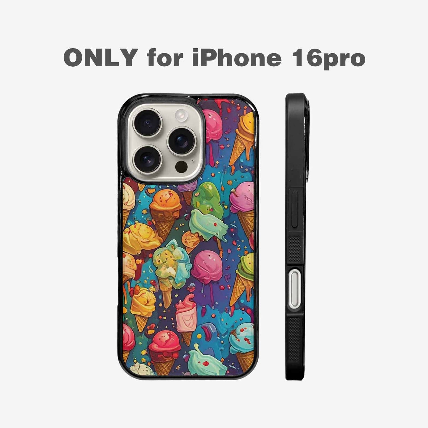 iPhone 16 Pro Case — Ice Cream Motif Ice Cream Motifs, Original Design Phone Case