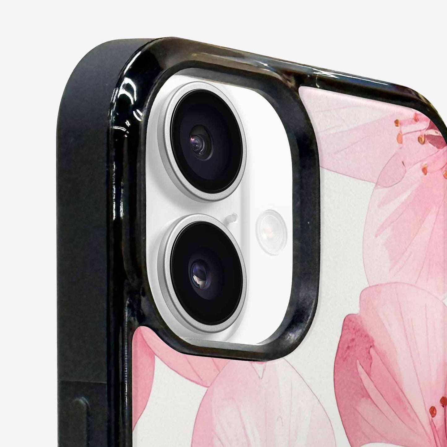 iPhone 16 Plus Case — Japanese Cherry Blossom Pattern Sakura Flowers, Custom Printed Phone Case