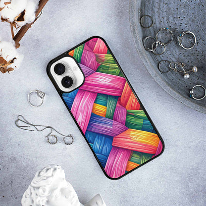 iPhone 16 Plus Case — Polysexual Flag Color Theme Small Rainbow, Custom Designed Case Cover