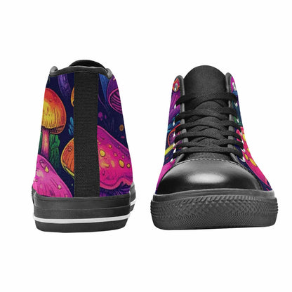 MEN'S Psychedelic Mushroom High Top Canvas Cottagecore Shoes