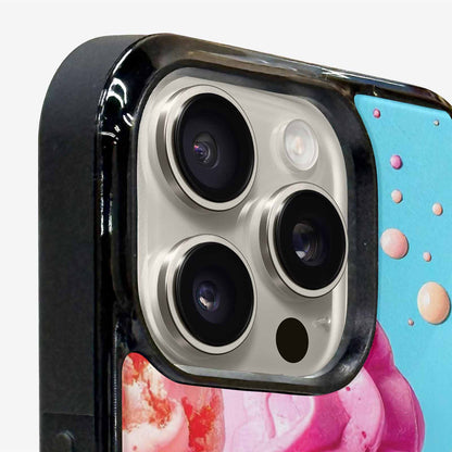 iPhone 16 Pro Max Case — Collage Of Overlapping Waffle Cones Icecream, Customized Protective Case