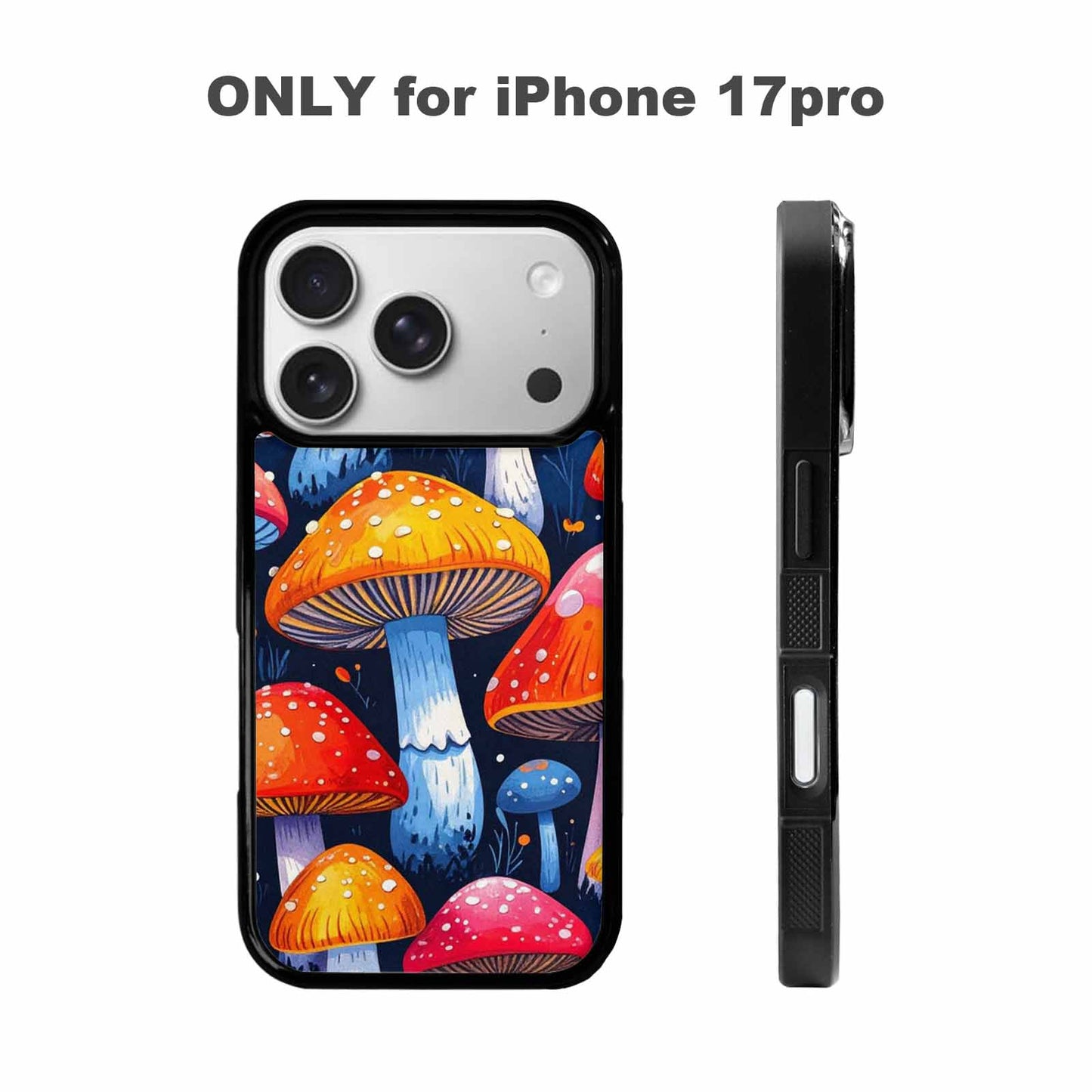 iPhone 17 Pro Case — Vivid Winter Mushroom Seamless Cartoon Cute, Unique Phone Case Design