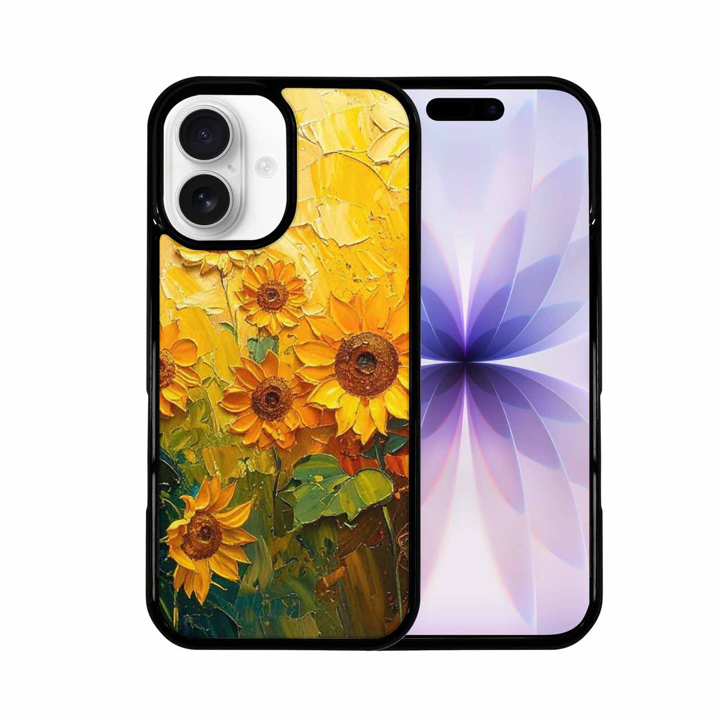 iPhone 17 Case — Impressionist Sunflower Brushstroke Pattern Floral, Personalized Phone Case