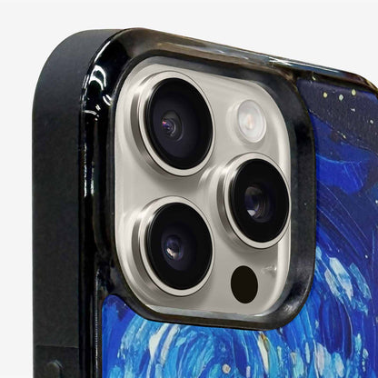 iPhone 16 Pro Case — Starry Night Van Gogh Paint Art, Custom Made Phone Cover