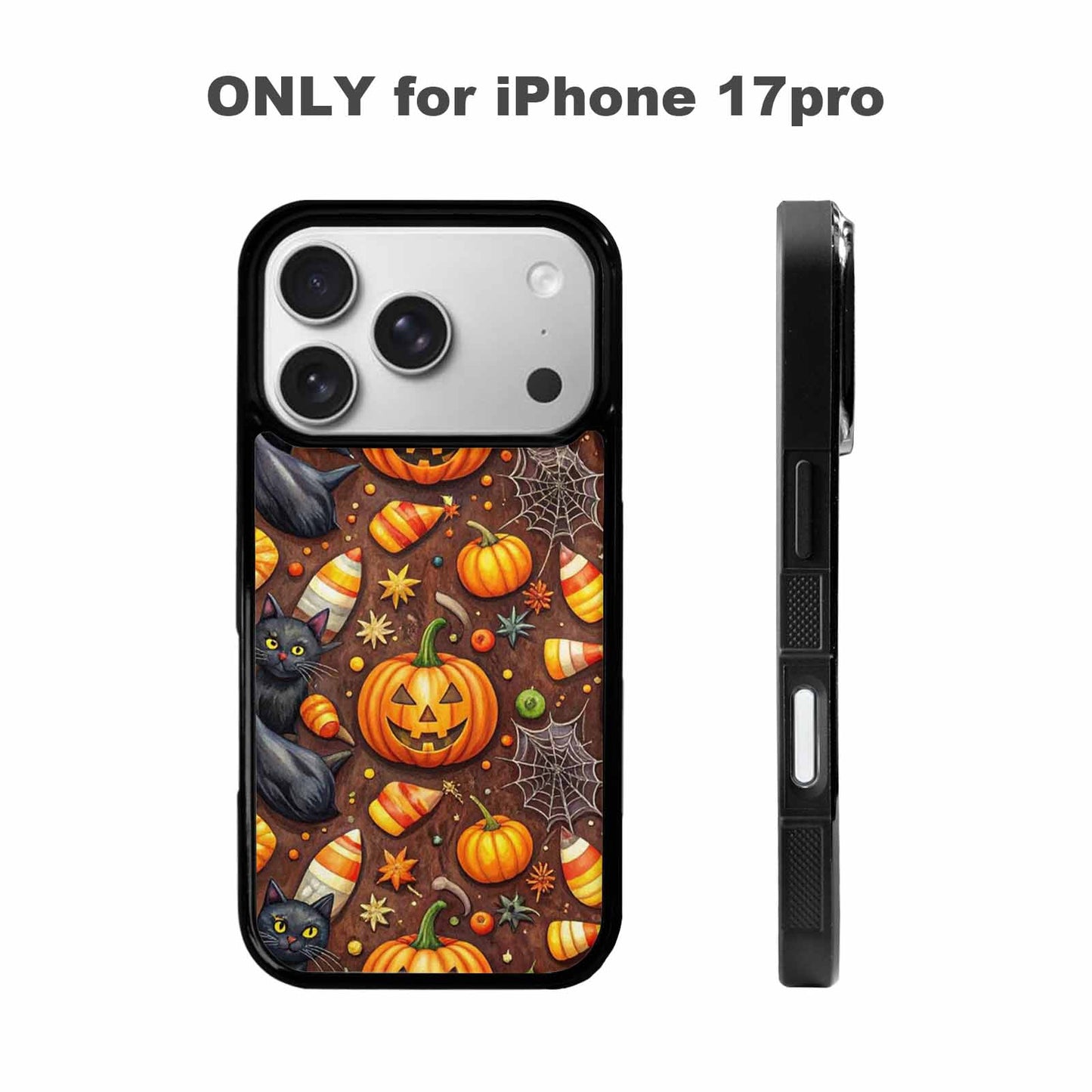 iPhone 17 Pro Case — Small Halloween Pattern Randomly Varying Original, Custom Made Phone Cover