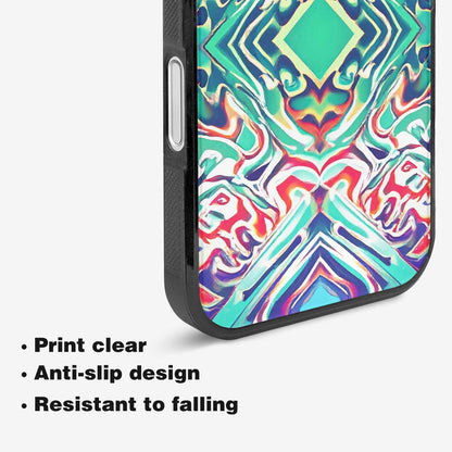iPhone 16 Case — Holographic Tribal Blaze, Custom Designed Case Cover