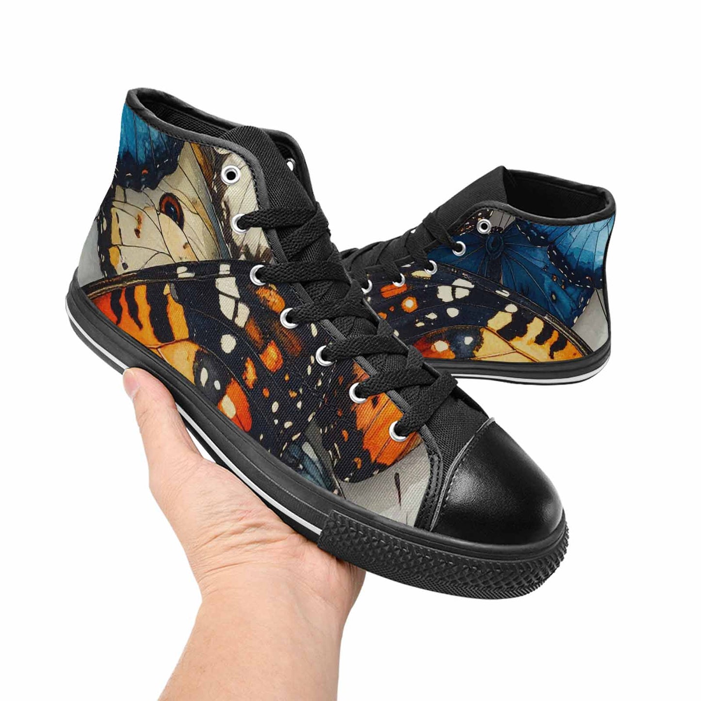MEN'S Butterfly Wing High Top Canvas Neon Fantasy Shoes