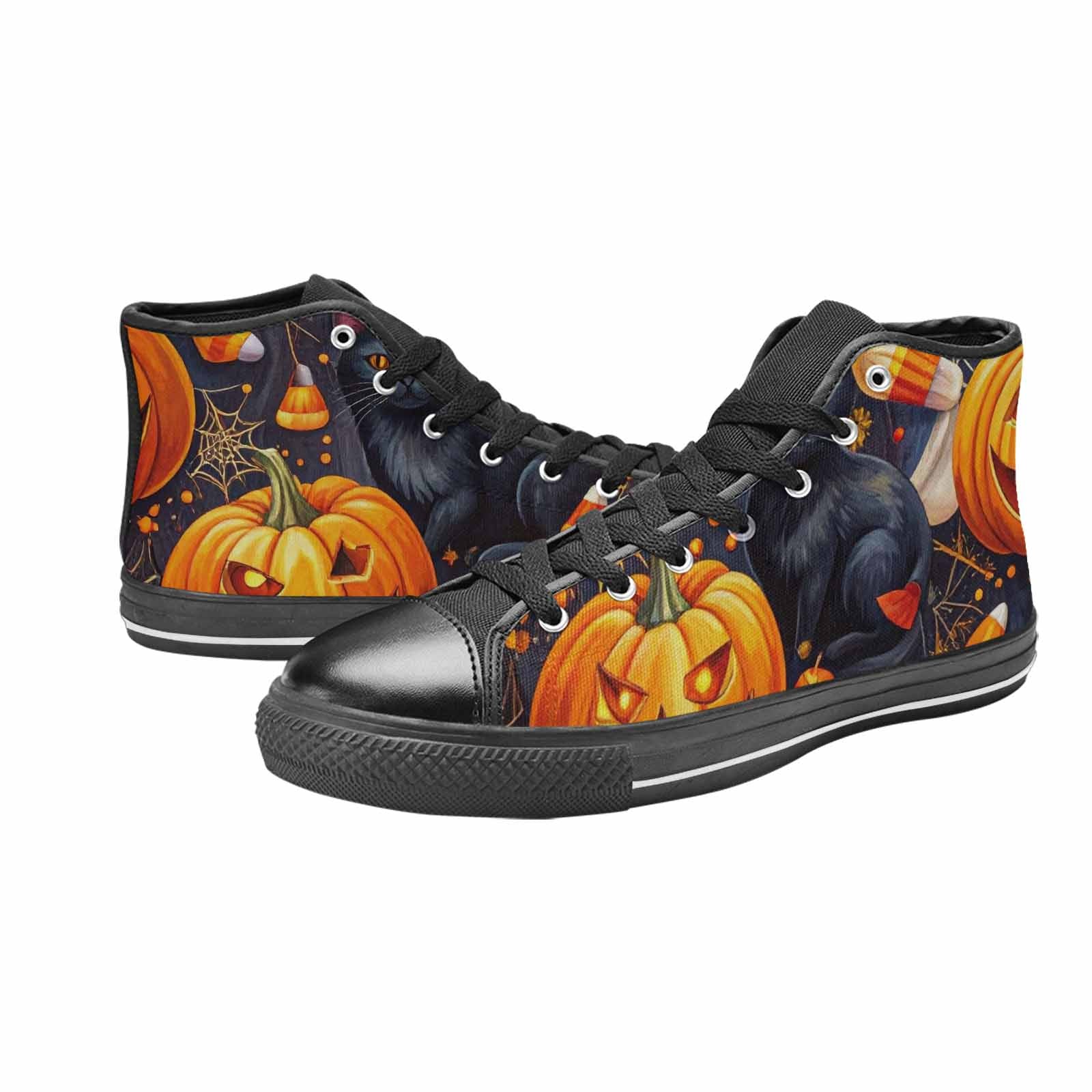 MEN'S Halloween High Top Canvas Surreal Custom Sneakers