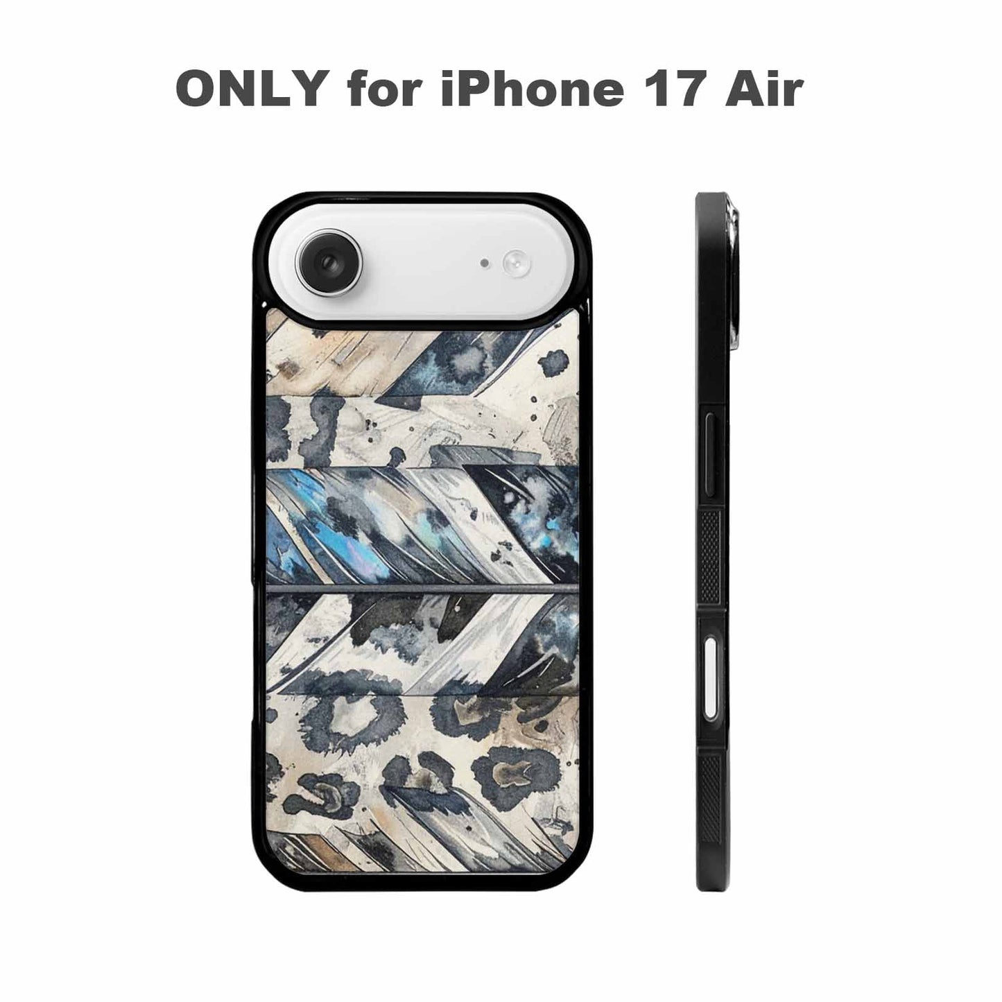 iPhone 17 Air Case — Iridescent Leopard Print Arrow Animal Print, Personalized Phone Case