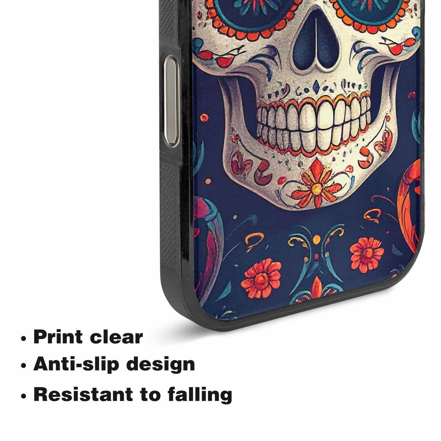 iPhone 16 Pro Case — Day Dead Sugar Skull Art 100s, Customized Protective Case