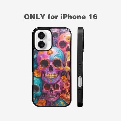 iPhone 16 Case — Sugar Skullsmelting Sugar Skulls, Custom Designed Case Cover