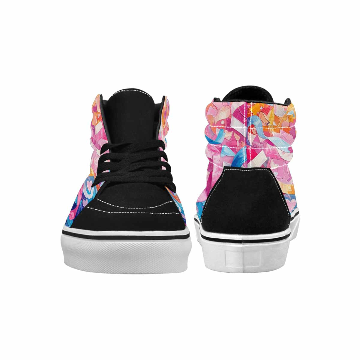 MEN'S Transgender Pride Flag High Top Canvas Dark Academia Sneakers