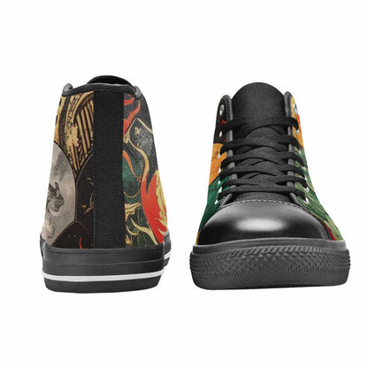 WOMEN'S Dragon Scale Fantasy High Top Canvas Grunge Custom Sneakers