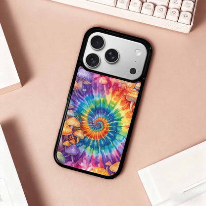 iPhone 17 Pro Case — Mushrooms Tie Dyemushrooms Pat Tkx Tie, Custom Print Case Cover