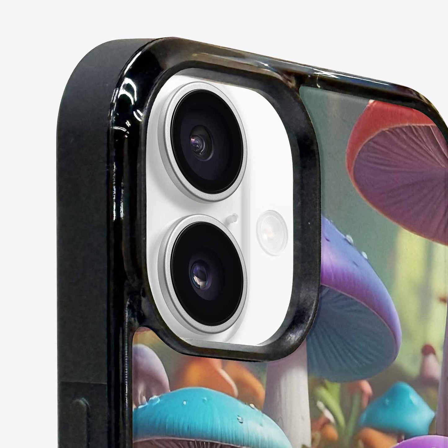 iPhone 16 Case — Overlapping Endlessly No Empty Space Mushrooms, Unique Phone Case Design
