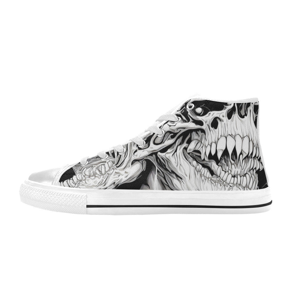 WOMEN'S Cc Demons Grey High Top Canvas Vivid Custom Shoes