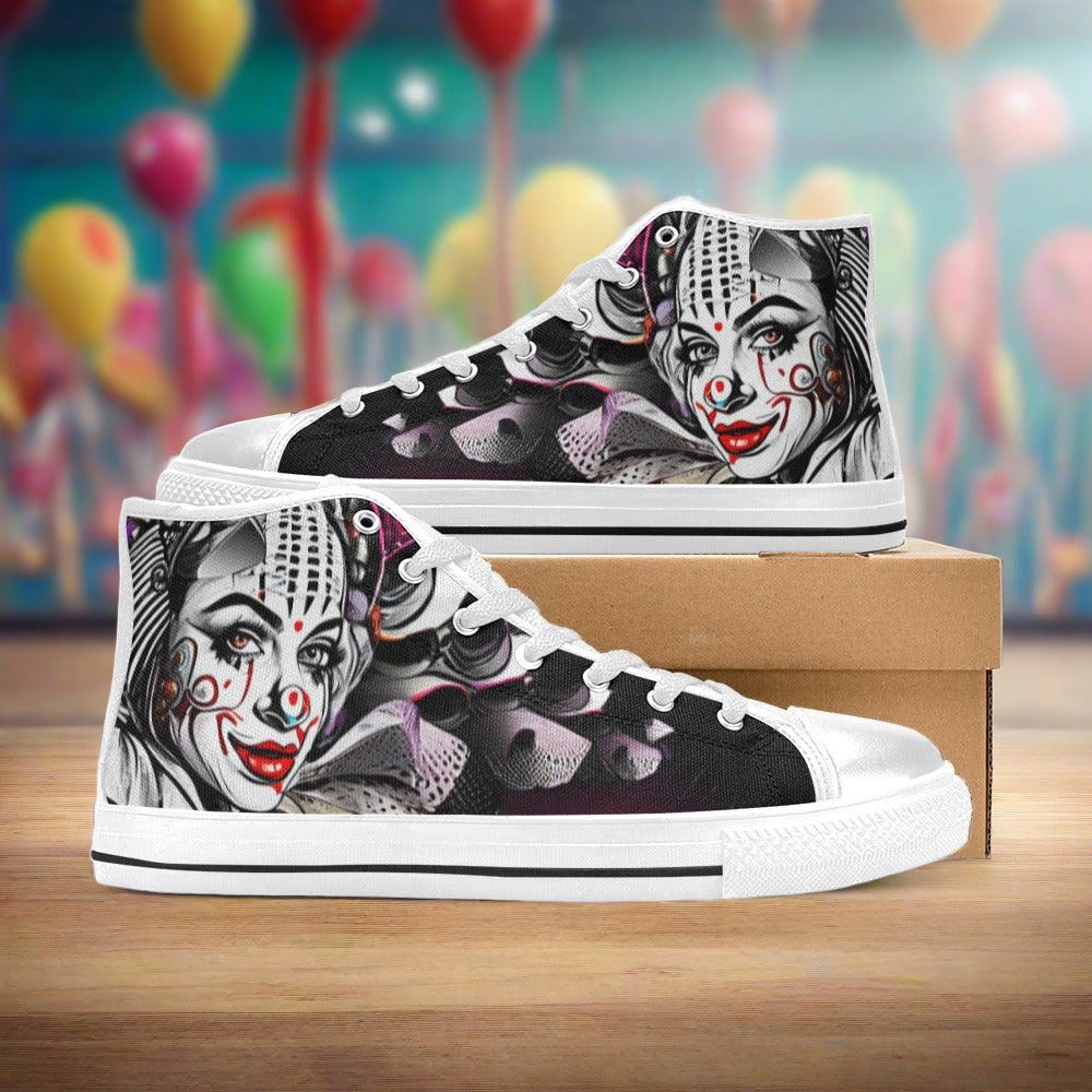 Wolf Pink Cream Vivid Bold Art - Freaky Shoes