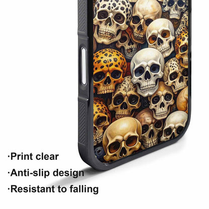iPhone 17 Pro Case — Skulls Pattern Hundreds Of Sma Gothic, Custom Designed Case Cover