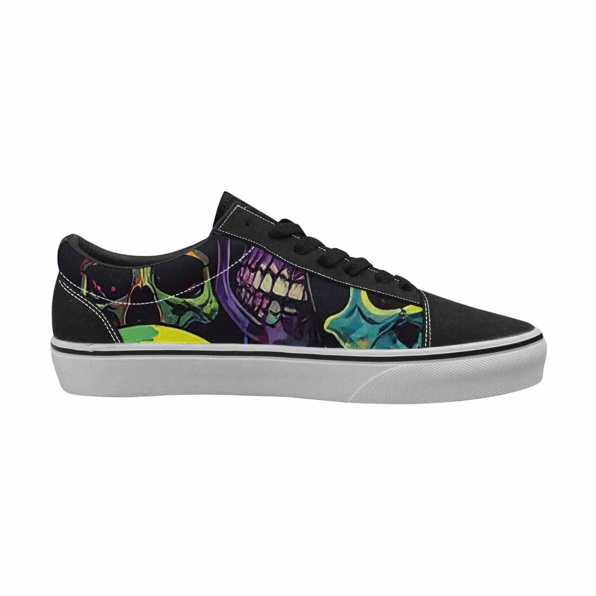 WOMEN'S 1000s Skulls Neon Camo Lace-Up Canvas Dreamlike Shoes