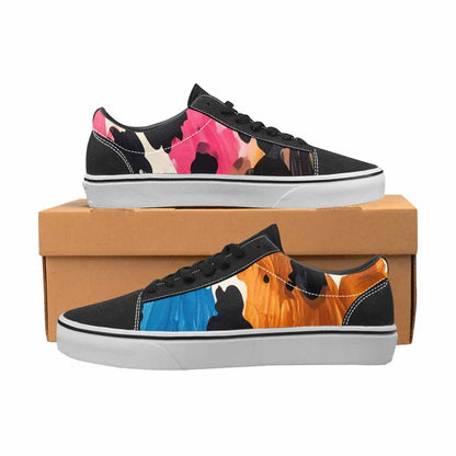 WOMEN'S Cow Animal Print Canvas Lace-Up Y2K Custom Sneakers