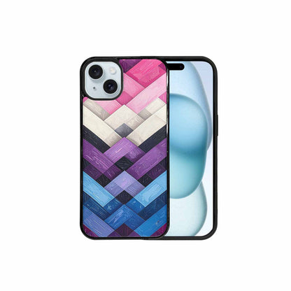 iPhone 15 Plus Case — Genderfluid Flag Color Theme Small Rainbow, Custom Printed Phone Case