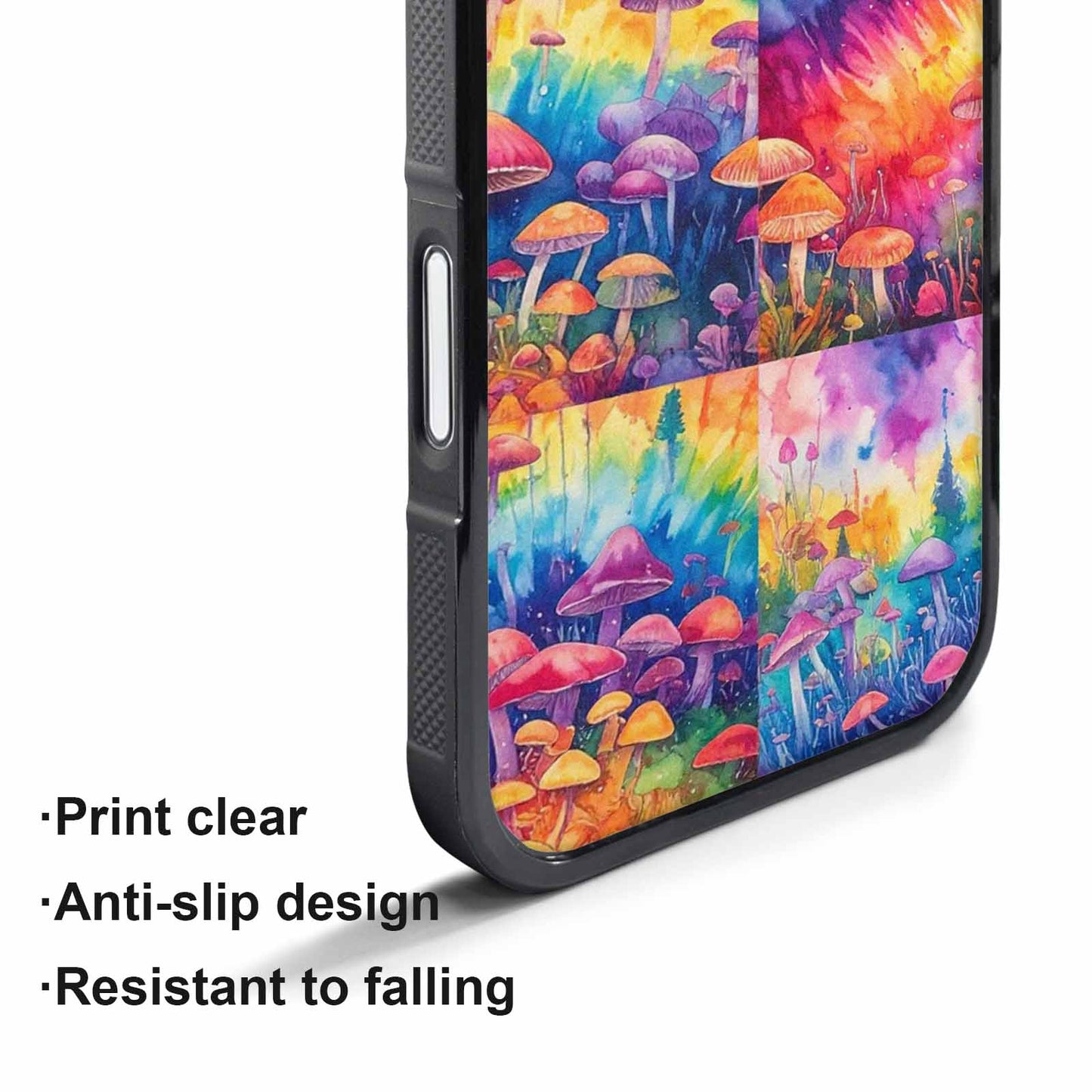 iPhone 17 Pro Max Case — Mushrooms Tie Dyemushrooms Pat Tie Dye, Custom Print Case Cover