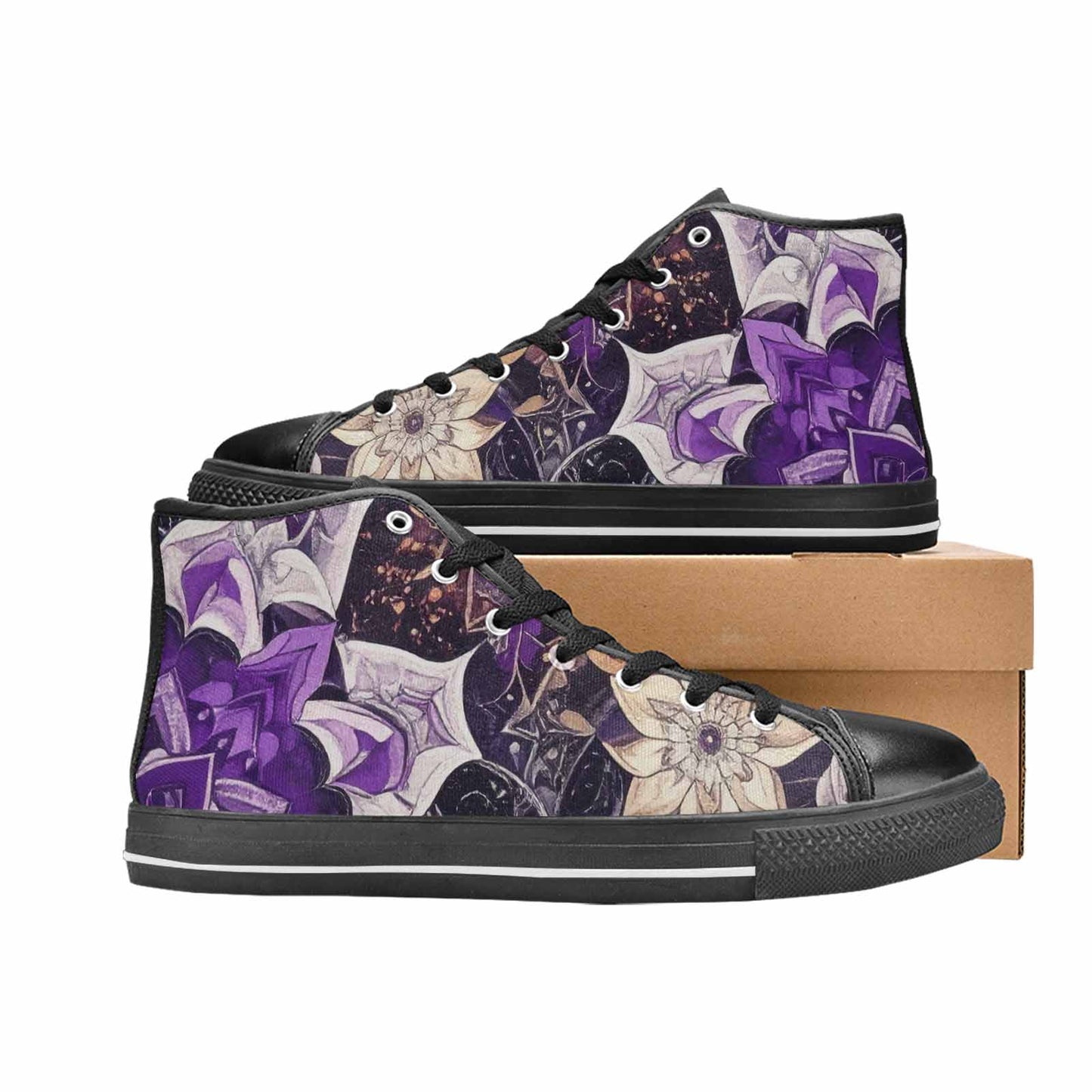 WOMEN'S Mandala High Top Canvas Dark Academia Shoes