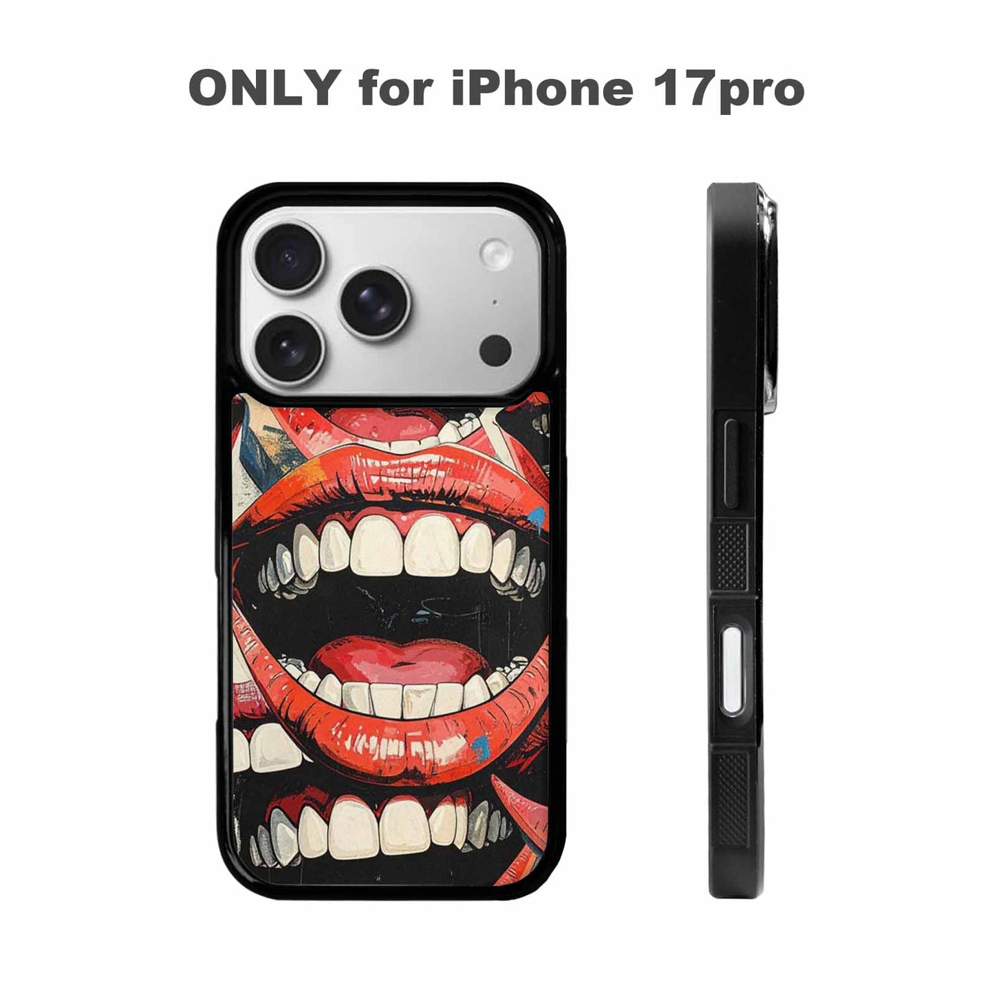 iPhone 17 Pro Case — Seamless Repeating Pattern Of Overlapping Cartoon, Custom Designed Case Cover