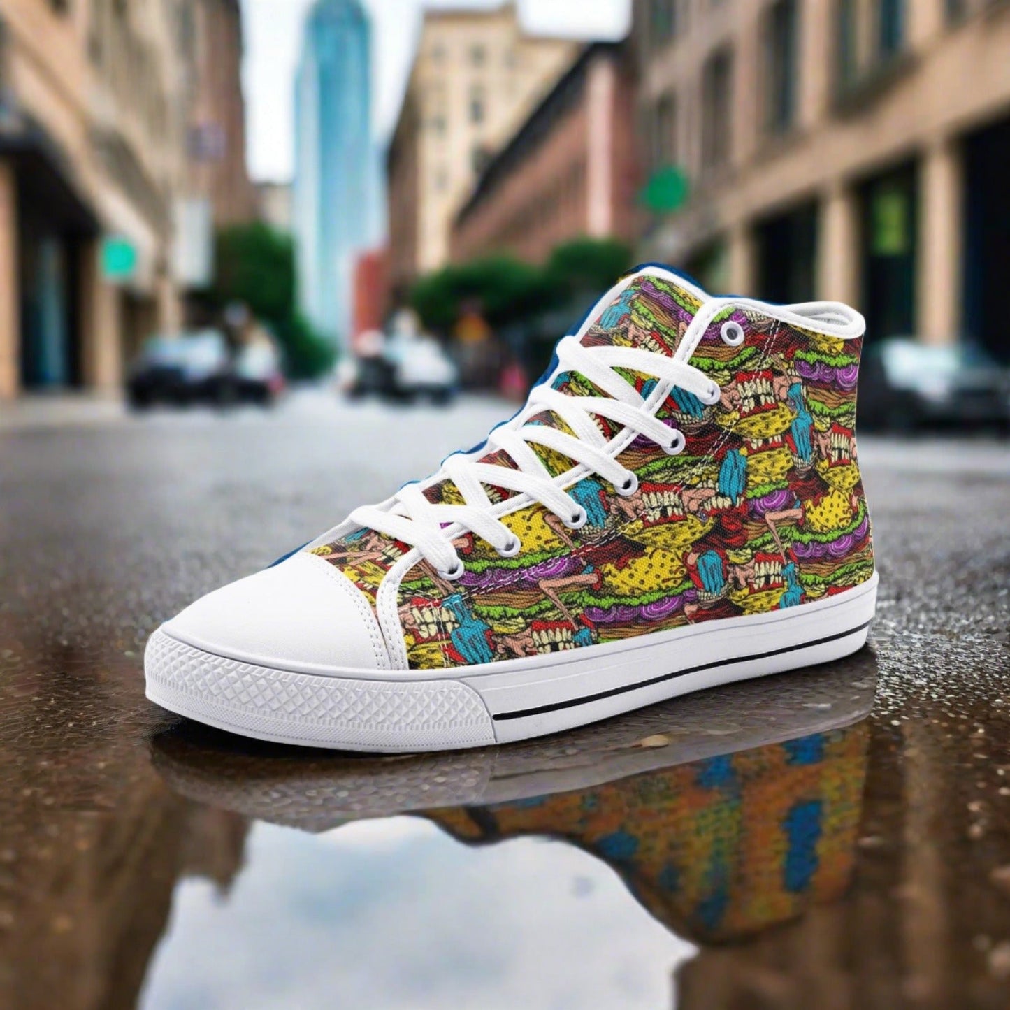 Celtic Neon Electric Wearable Bold Art - Freaky Shoes | Custom Art Sneakers