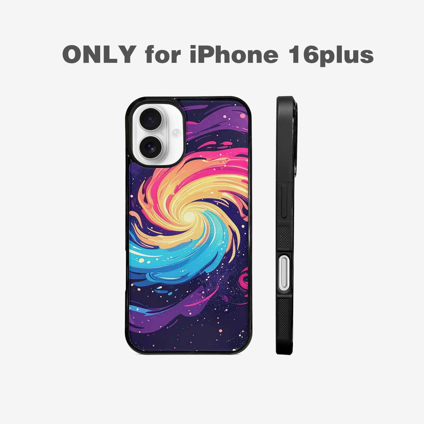iPhone 16 Plus Case — Love Wins Galaxy Seamless Pattern Vibrant, Custom Art Phone Cover