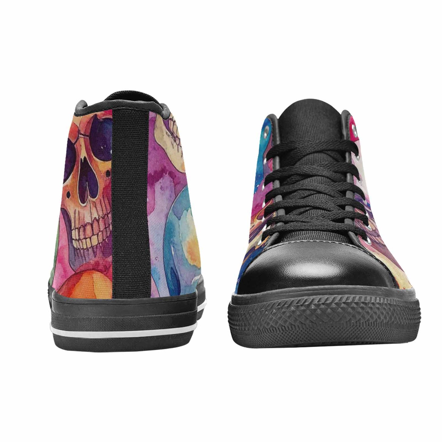 WOMEN'S Kulls - Watercolor High Top Canvas Vivid Custom Shoes