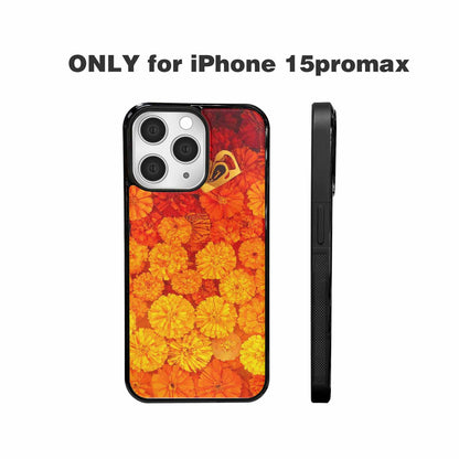 iPhone 15 Pro Max Case — Marigold Day Of The Dead Marigold, Custom Designed Case Cover