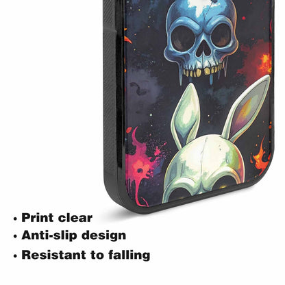 iPhone 15 Plus Case — Radioactive Ghost Bunny Skull Small Radioactive, Custom Made Phone Cover