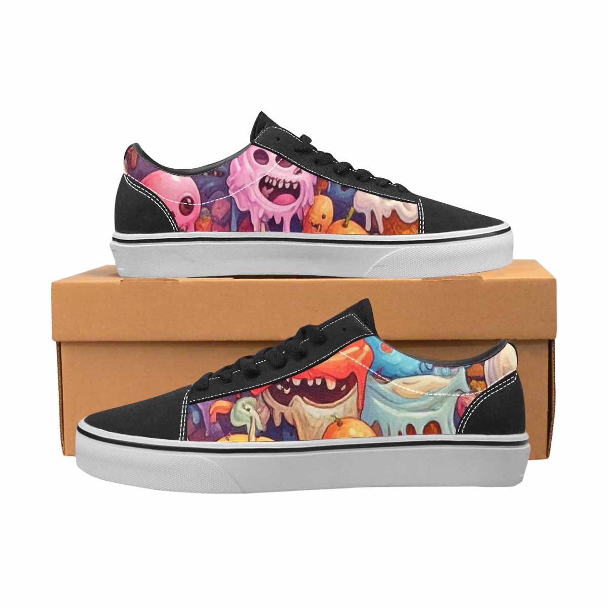 WOMEN'S Ice Cream Monsters  Lace-Up Canvas Dreamlike Shoes