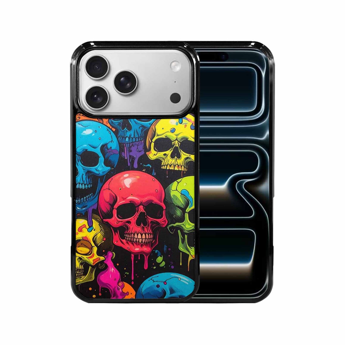 iPhone 17 Pro Max Case — Of Skulls Digital Camo Gothic Skulls, Custom Printed Phone Case