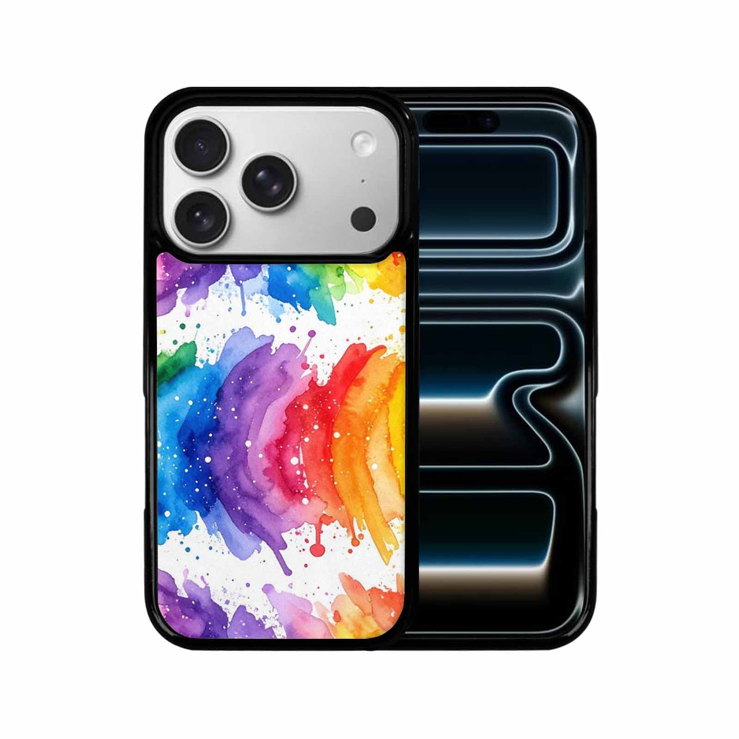 iPhone 17 Pro Case — Watercolor Splash Abstract Pattern Seamless Watercolor, Customized Protective Case