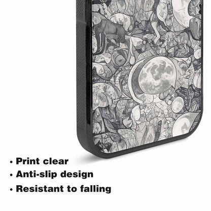 iPhone 15 Plus Case — Wolves Everywhere Collage Overlap Small Wolf, Customized Protective Case