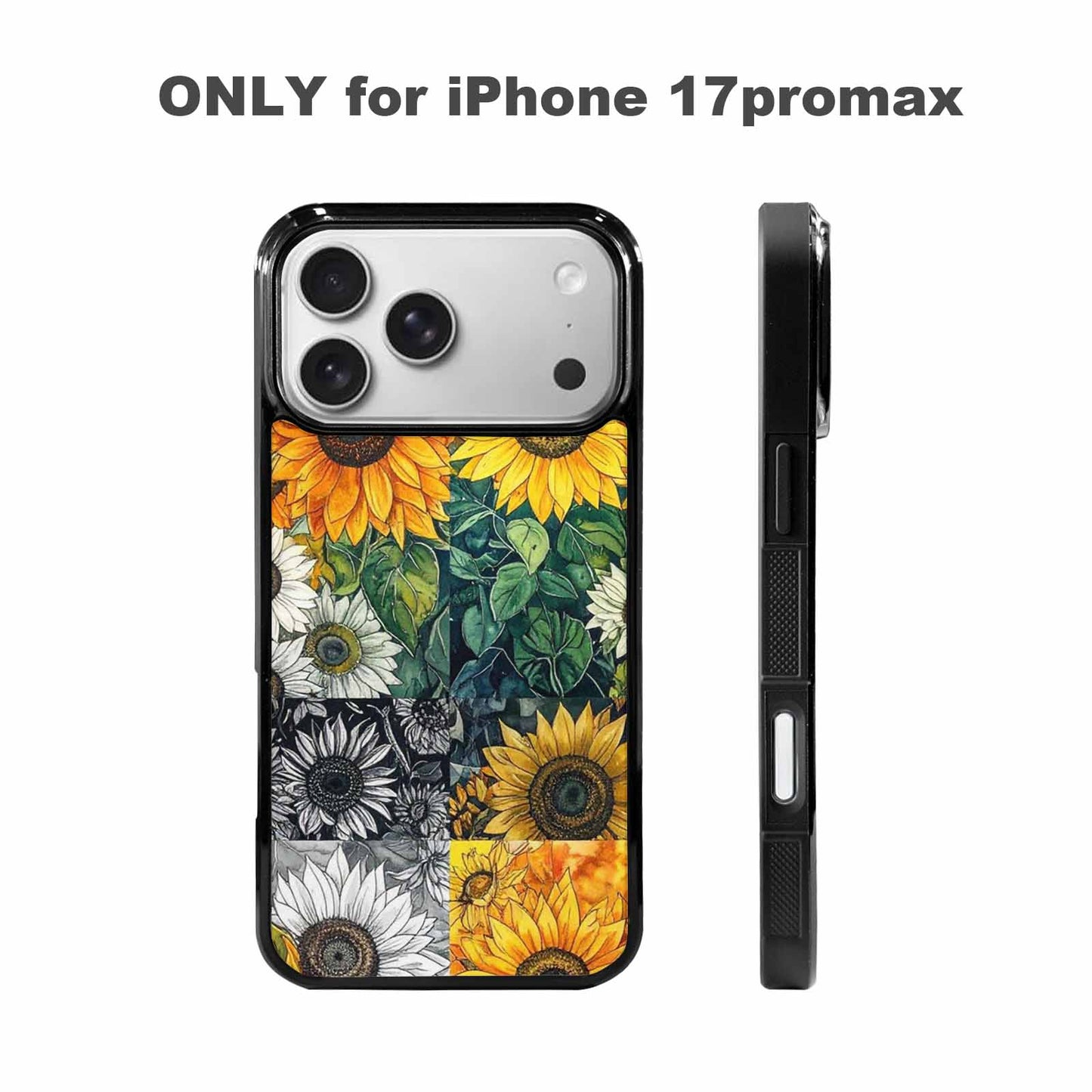 iPhone 17 Pro Max Case — Small Sunflower Pattern, Randomly Floral, Custom Art Phone Cover