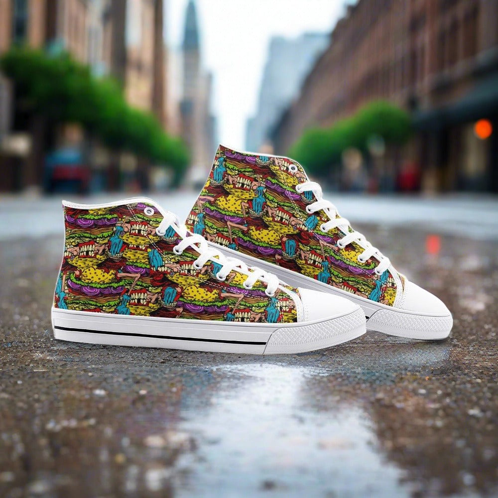 Celtic Neon Electric Wearable Bold Art - Freaky Shoes | Custom Art Sneakers