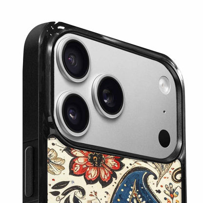 iPhone 17 Pro Max Case — Small Paisley Bandana Pattern, Original Art, Custom Designed Case Cover